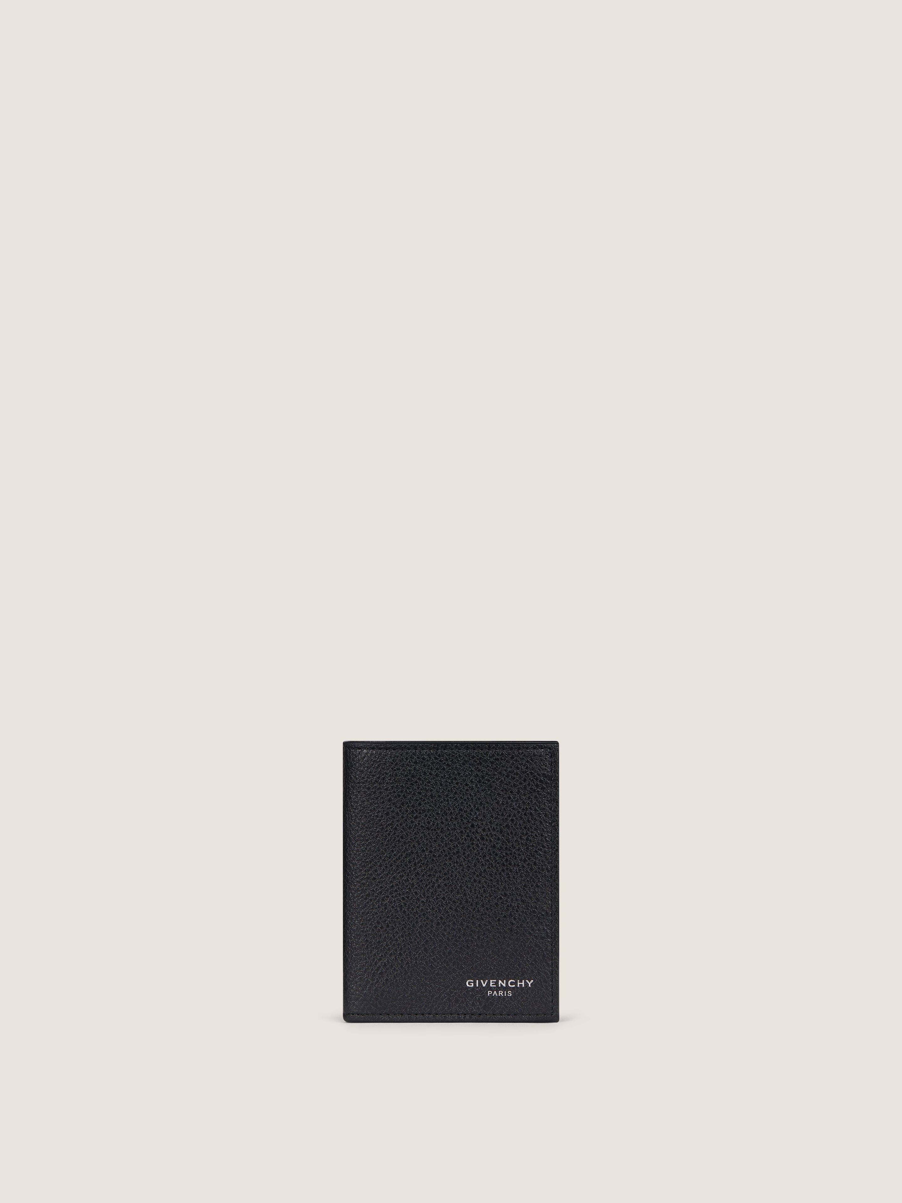 Card holder in grained leather